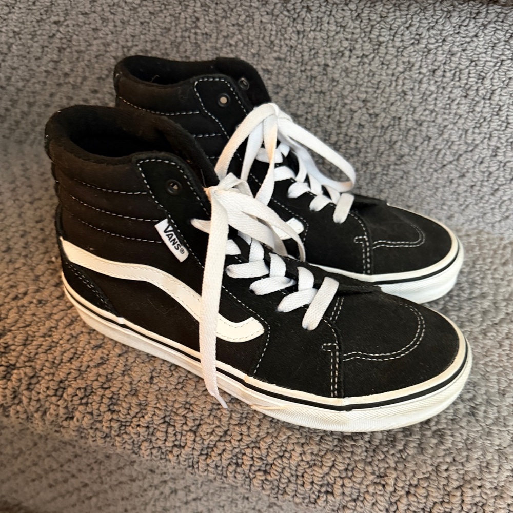 Vans Kids Sk8-Hi High-Top Sneakers - Black & White